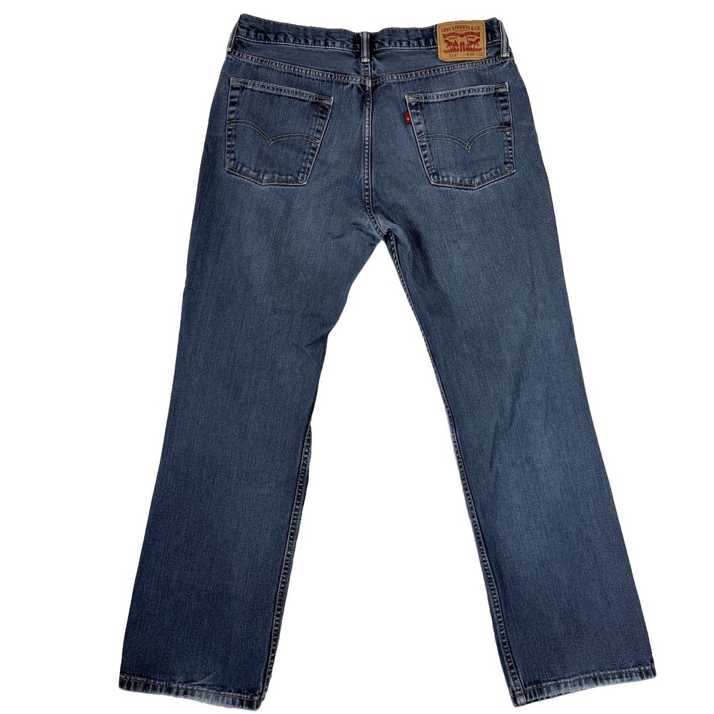 Levi's 514 Men's Jeans 36x32 Straight Fit Medium Wash Blue Denim Classic - Picture 7 of 14